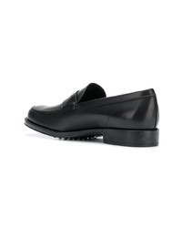 schwarze Leder Slipper von Tod's