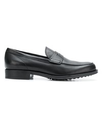 schwarze Leder Slipper von Tod's