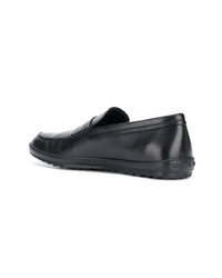 schwarze Leder Slipper von Tod's