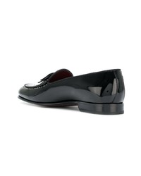 schwarze Leder Slipper von Dolce & Gabbana