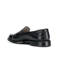 schwarze Leder Slipper von Alden