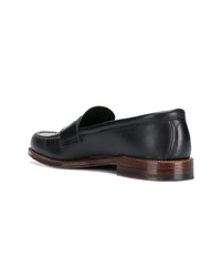 schwarze Leder Slipper von Alden