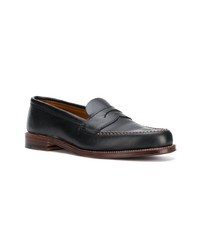 schwarze Leder Slipper von Alden