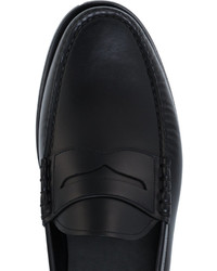 schwarze Leder Slipper von Givenchy