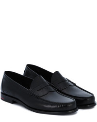 schwarze Leder Slipper von Givenchy