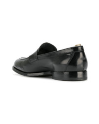 schwarze Leder Slipper von Officine Creative