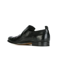 schwarze Leder Slipper von Officine Creative