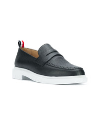 schwarze Leder Slipper von Thom Browne