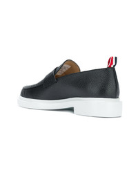 schwarze Leder Slipper von Thom Browne