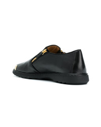 schwarze Leder Slipper von Giuseppe Zanotti Design