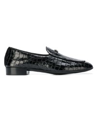 schwarze Leder Slipper von Giuseppe Zanotti Design