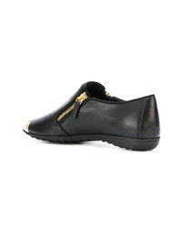 schwarze Leder Slipper von Giuseppe Zanotti Design