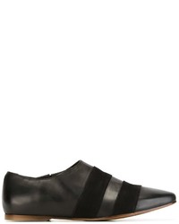 schwarze Leder Slipper von Damir Doma