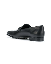 schwarze Leder Slipper von Tod's