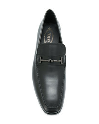 schwarze Leder Slipper von Tod's