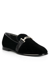 schwarze Leder Slipper von Tod's