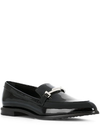 schwarze Leder Slipper von Tod's