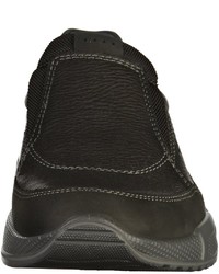 schwarze Leder Slipper von Ecco