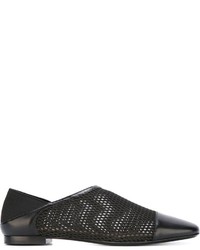 schwarze Leder Slipper von Emporio Armani