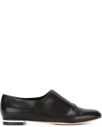 schwarze Leder Slipper von Emporio Armani