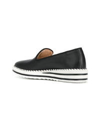 schwarze Leder Slipper von Giuseppe Zanotti Design