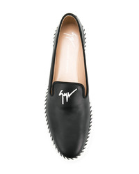 schwarze Leder Slipper von Giuseppe Zanotti Design