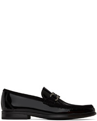 schwarze Leder Slipper von Ferragamo