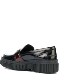 schwarze Leder Slipper von Tod's