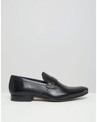 schwarze Leder Slipper von Ted Baker