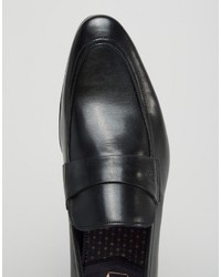 schwarze Leder Slipper von Ted Baker