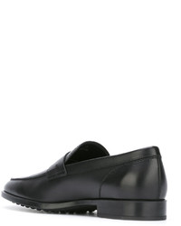 schwarze Leder Slipper von Tod's