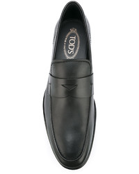 schwarze Leder Slipper von Tod's