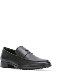 schwarze Leder Slipper von Tod's