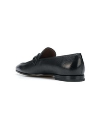 schwarze Leder Slipper von Salvatore Ferragamo