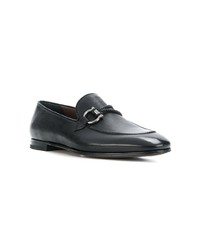 schwarze Leder Slipper von Salvatore Ferragamo