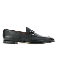 schwarze Leder Slipper von Salvatore Ferragamo