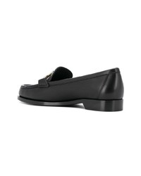 schwarze Leder Slipper von Salvatore Ferragamo