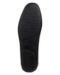 schwarze Leder Slipper von Geox