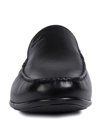 schwarze Leder Slipper von Geox