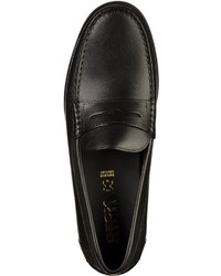 schwarze Leder Slipper von Geox