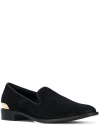 schwarze Leder Slipper von Giuseppe Zanotti Design