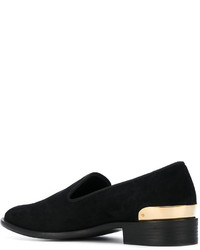 schwarze Leder Slipper von Giuseppe Zanotti Design