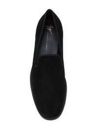 schwarze Leder Slipper von Giuseppe Zanotti Design