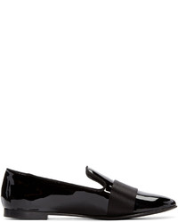 schwarze Leder Slipper von Giuseppe Zanotti