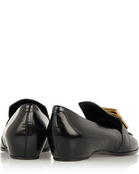 schwarze Leder Slipper von Tod's