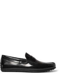 schwarze Leder Slipper von Tod's