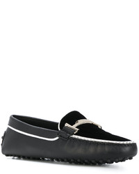 schwarze Leder Slipper von Tod's