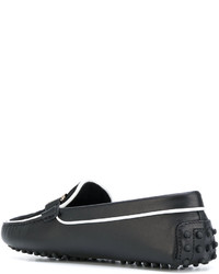 schwarze Leder Slipper von Tod's