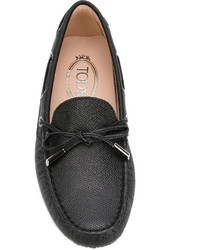 schwarze Leder Slipper von Tod's