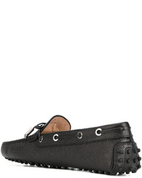 schwarze Leder Slipper von Tod's